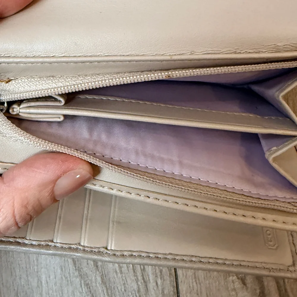 Authentic Coach beige wallet